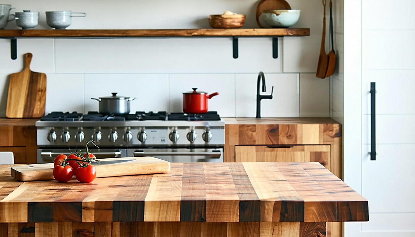 Butcher Block CountertopsButcher block countertops offer warmth a handcrafted look and natural wood texture Theyre great for food prep and easy to refinishThey require regular maintenanceoiling to stay hydrated and prevent cracking Theyre not heat re