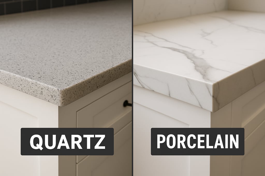 Quartz vs Porcelain Countertops: What’s the Difference?