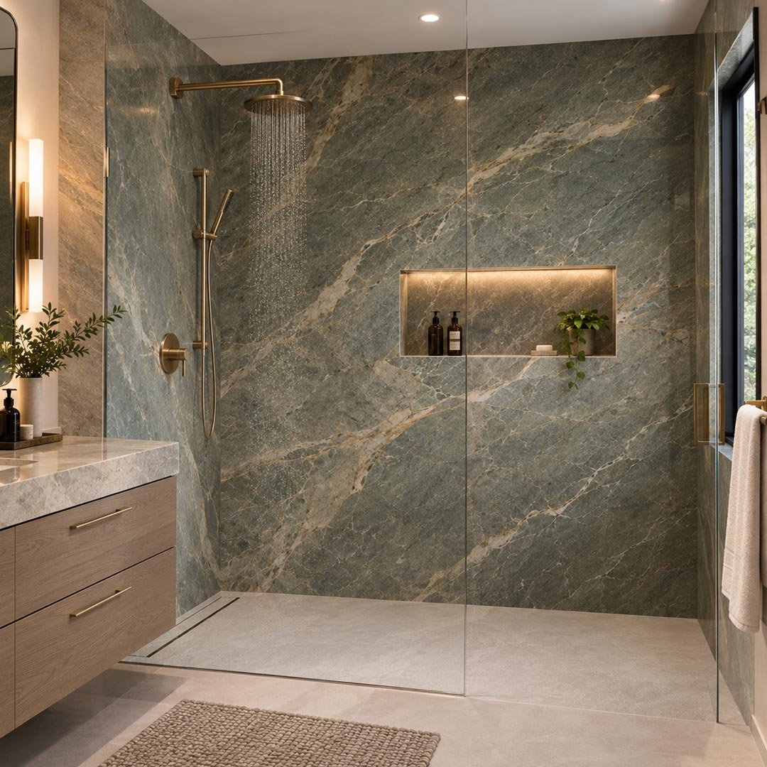 Slab Shower Walls - Granite Guy