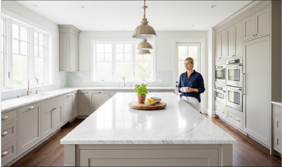 White Carrara Marble Countertops: MA Fabricator's Guide & Pricing