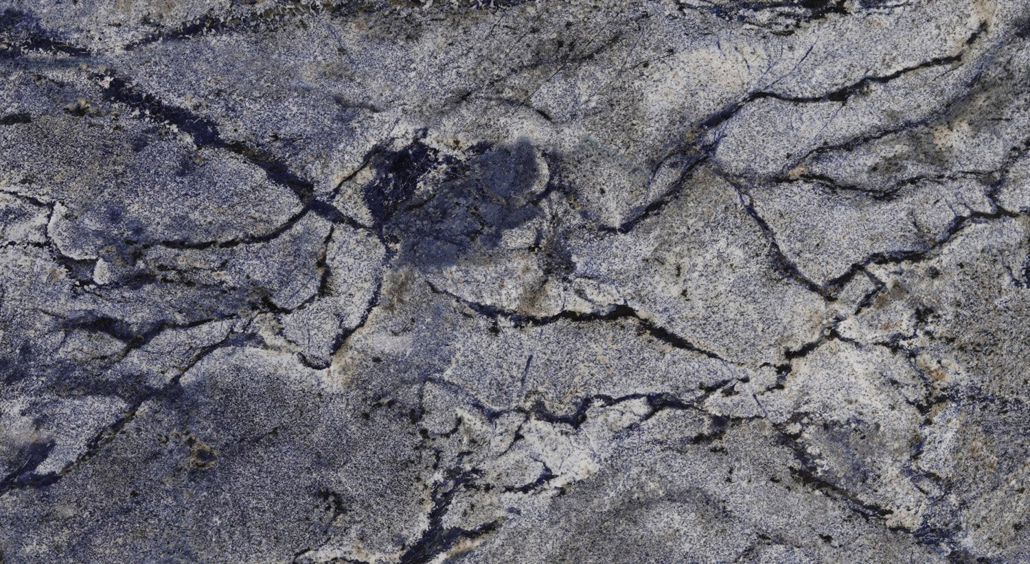 Blue Bahia granite countertops with bold blue and gray patterns, perfect for kitchen countertops, vanities, and fireplaces by Granite Guy Inc.