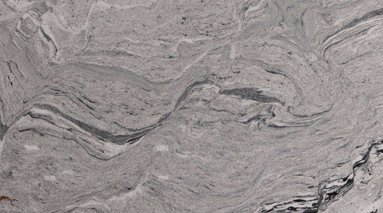 Silver Cloud granite countertops with flowing gray and white patterns, perfect for kitchen countertops by Granite Guy Inc.
