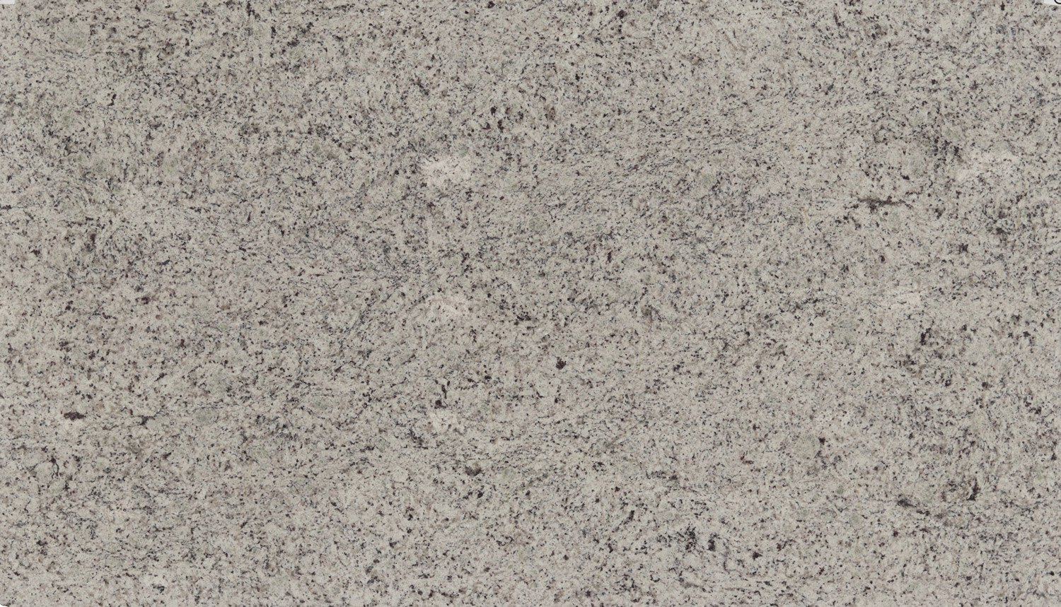 White Ornamental granite countertops with soft beige tones and speckled patterns, perfect for kitchen countertops by Granite Guy Inc.