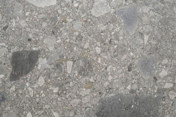 Limestone Ceppo di Gré countertops with bold gray and beige stone fragments, great for kitchen countertops. Limestone by Granite Guy Inc.