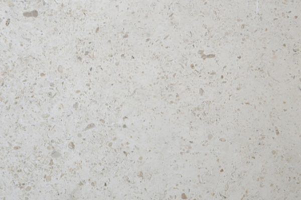 Limestone Gascogne Cream Honed countertops in a light cream tone with speckled fossil texture, great for kitchen countertops. Limestone by Granite Guy Inc.