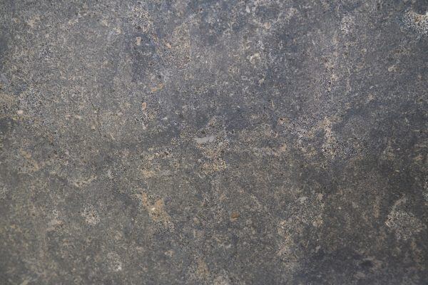 Limestone Nova Black countertops in a dark charcoal tone with mottled fossil texture, great for kitchen countertops. Limestone by Granite Guy Inc.