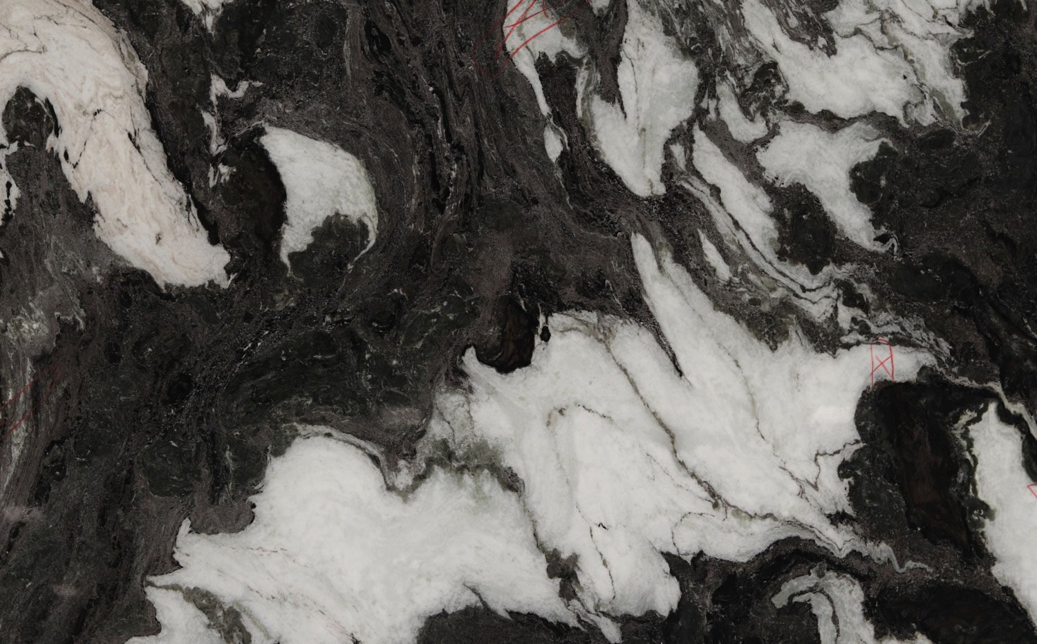 Macchia Vecchia Fantastico marble countertops with bold black and white swirls, perfect for kitchen countertops by Granite Guy Inc.