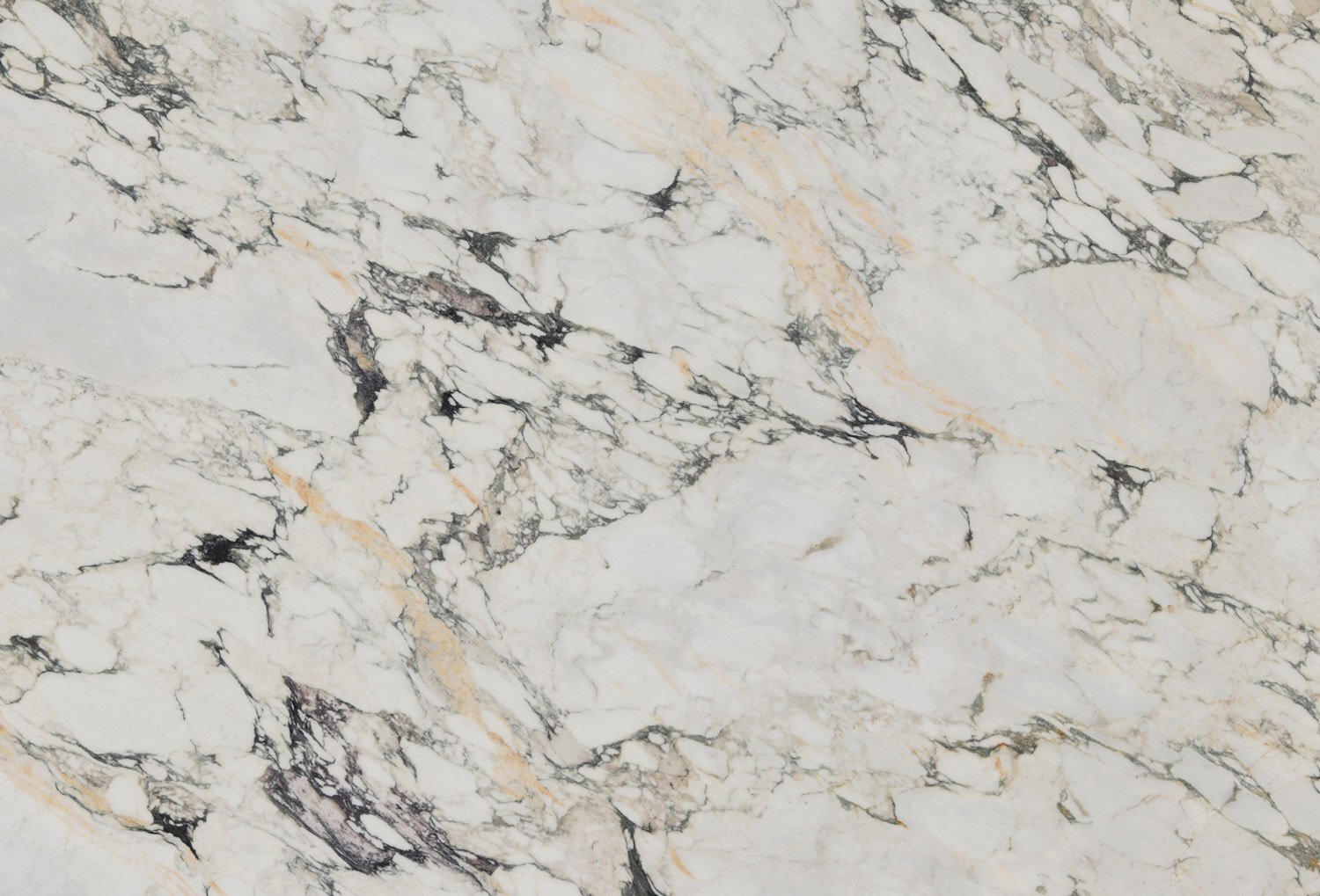 Calacatta Monet marble countertops with bold black, gold, and gray patterns, perfect for kitchen countertops and bar tops by Granite Guy Inc.