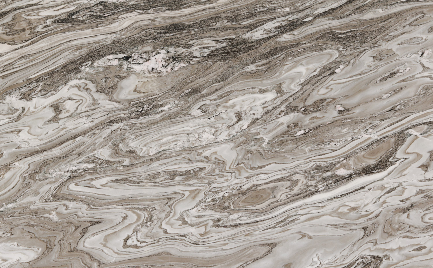 Crema Mandala marble countertops with intricate beige and brown swirls, perfect for kitchen countertops and bar tops by Granite Guy Inc.