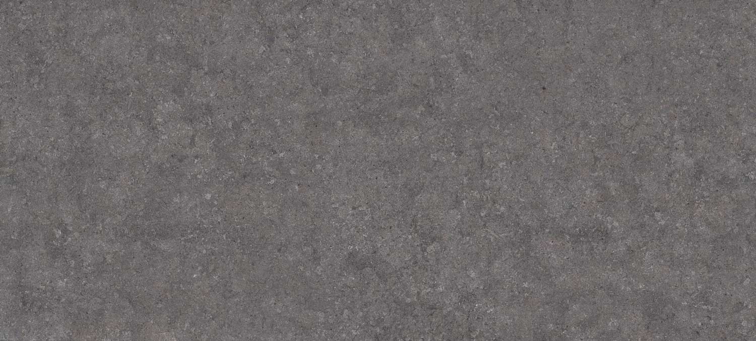 Dekton Grafite porcelain for kitchen countertops, also great for shower walls, in a dark stone-look texture. Porcelain by Granite Guy Inc.