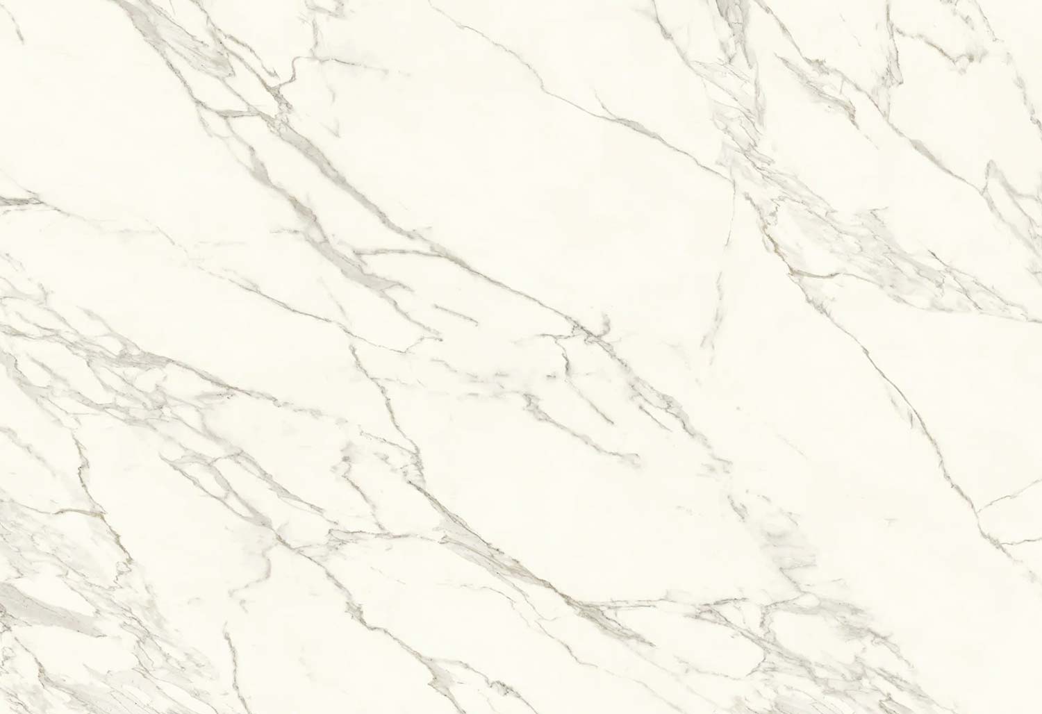 Neolith Calacatta countertops with warm white base and soft gray veining, ideal for kitchen countertops or shower walls. Neolith porcelain by Granite Guy Inc.