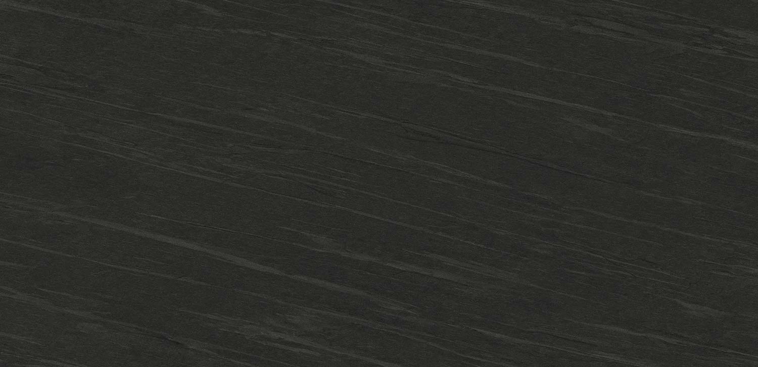 Neolith Ignea countertops in a dark slate tone with soft linear texture, ideal for kitchen countertops. Neolith porcelain by Granite Guy Inc.