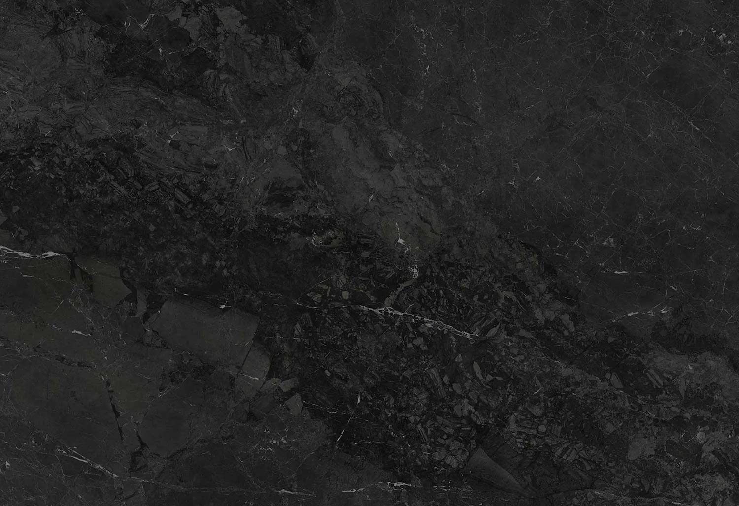 Neolith Layla countertops with bold black tone and intricate natural patterns, ideal for kitchen countertops. Neolith porcelain by Granite Guy Inc.