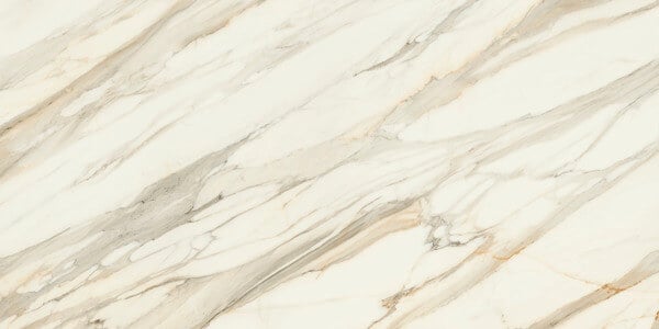 SapienStone Calacatta Aureo 4D porcelain kitchen countertops with flowing gold and gray veining by Granite Guy Inc.