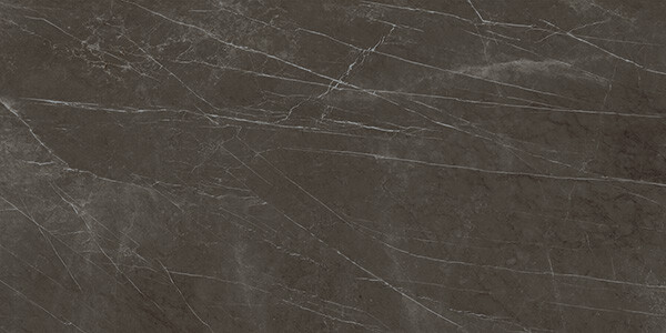 SapienStone Pietra Grey porcelain kitchen countertops with deep charcoal-gray base and crisp white veining by Granite Guy Inc.