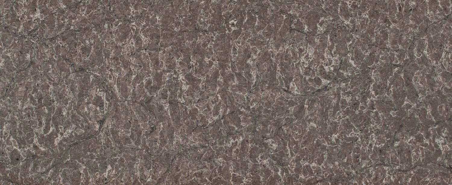 Caesarstone Quartz 6003 Coastal Grey countertops in dark grey with intricate white patterning, ideal for kitchen countertops. Caesarstone quartz by Granite Guy Inc.