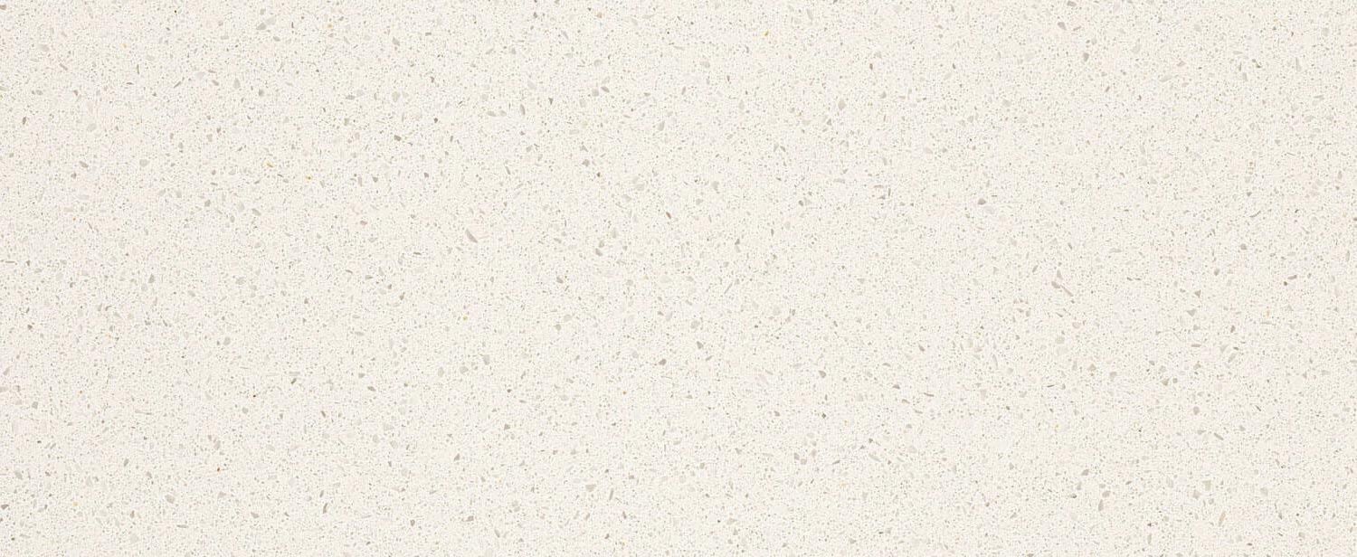Caesarstone Quartz 6141 Ocean Foam countertops in a soft off-white speckled pattern for kitchen countertops. Caesarstone quartz by Granite Guy Inc.