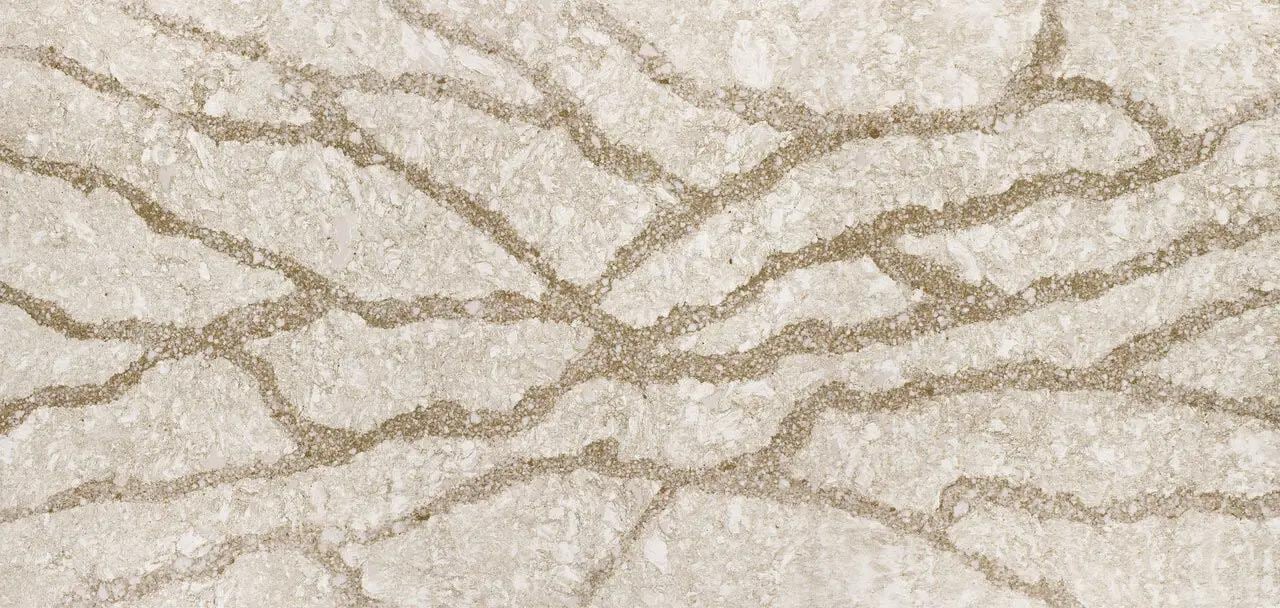 Cambria Quartz Beaumont countertops with warm beige tones and bold veining, perfect for kitchen countertops by Granite Guy Inc.