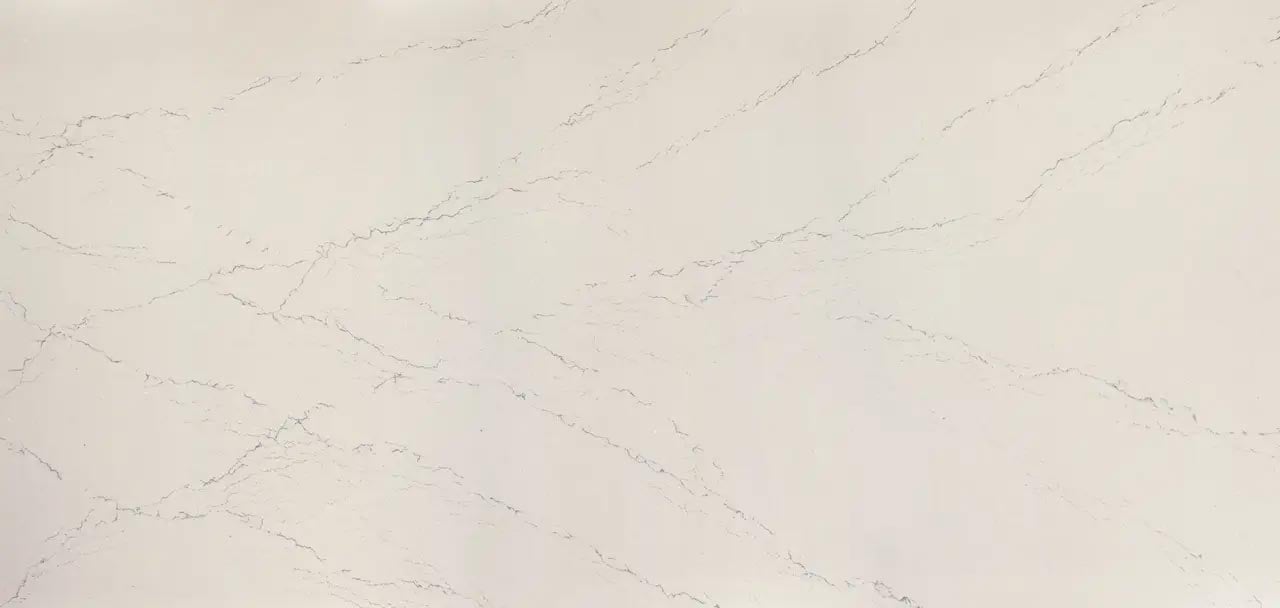 Cambria Quartz Beckington countertops with soft white tones and light veining, perfect for kitchen countertops by Granite Guy Inc.