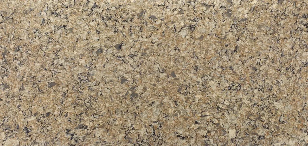 Cambria Quartz Bradshaw countertops with brown tones and swirling patterns, perfect for kitchen countertops by Granite Guy Inc.