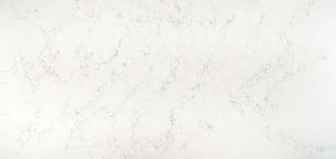 Cambria Quartz Dovestone countertops with white base and gray veining, perfect for kitchen countertops by Granite Guy Inc.