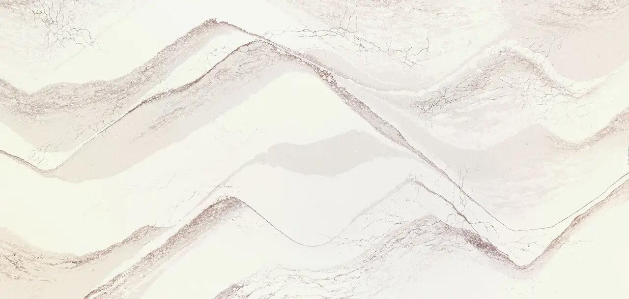 Cambria Quartz Hailey countertops with taupe veining on creamy white, perfect for kitchen countertops by Granite Guy Inc.