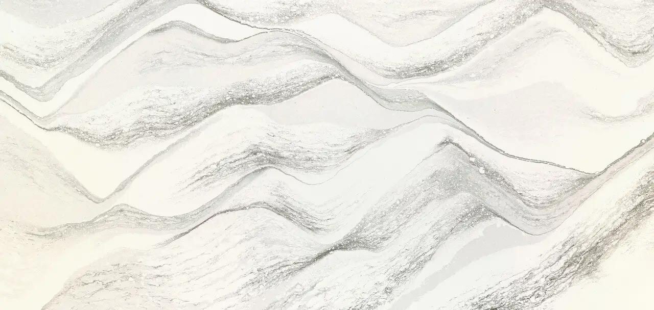 Cambria Quartz Harlow countertops with silver-gray waves on white base, perfect for kitchen countertops by Granite Guy Inc.