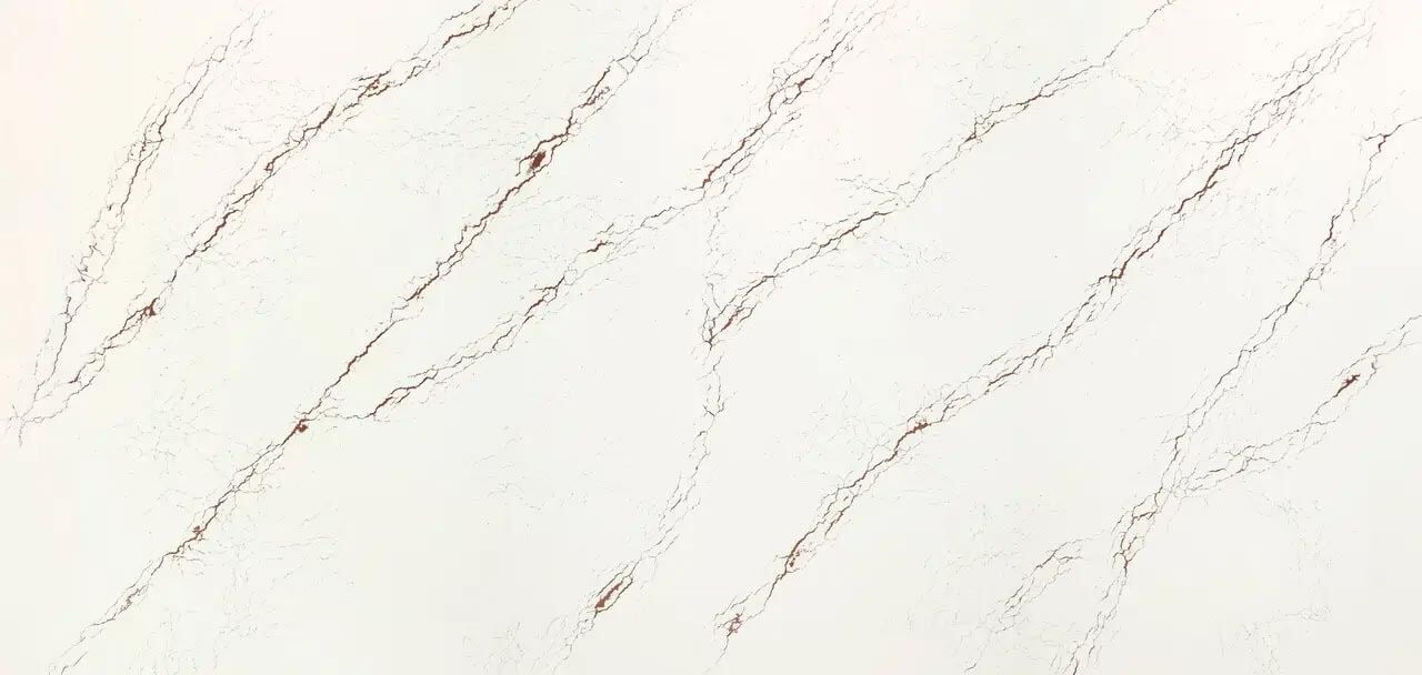 Cambria Quartz Inverness Bronze countertops with bronze veining on cream base, perfect for kitchen countertops by Granite Guy Inc.