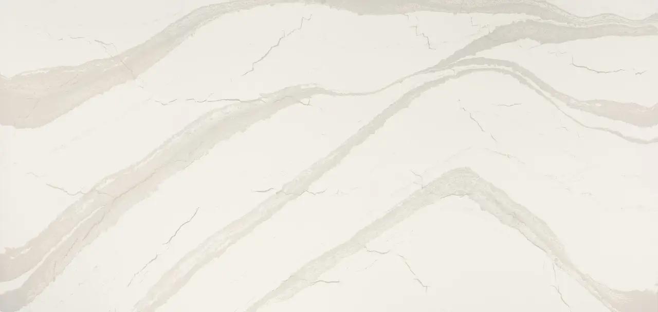 Cambria Quartz Inverness Swansea countertops with soft gray veining, perfect for kitchen countertops by Granite Guy Inc.