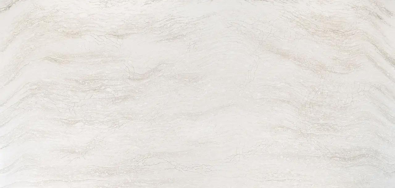 Cambria Quartz Ironsbridge countertops with soft white and taupe veining, perfect for kitchen countertops by Granite Guy Inc.