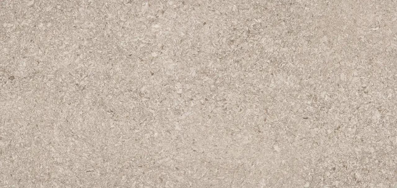 Cambria Quartz New Quay countertops with taupe and gray flecked pattern, perfect for kitchen countertops by Granite Guy Inc.