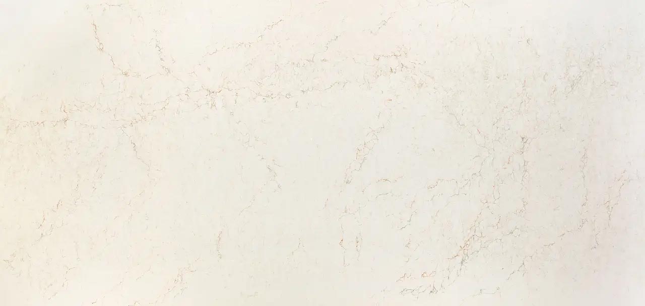 Cambria Quartz Ridgegate countertops with cream base and fine golden veining, perfect for kitchen countertops by Granite Guy Inc.