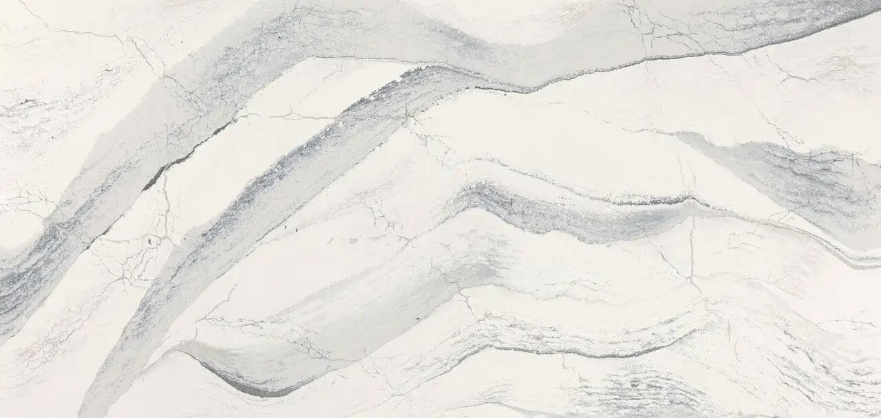 Cambria Quartz Windsor Steel countertops with soft gray veining, perfect for kitchen countertops by Granite Guy Inc.