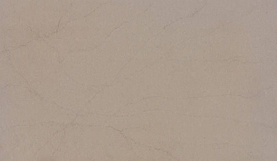 One Quartz Capitol Beige countertops in a warm beige tone with subtle veining, perfect for kitchen countertops. One Quartz by Granite Guy Inc.
