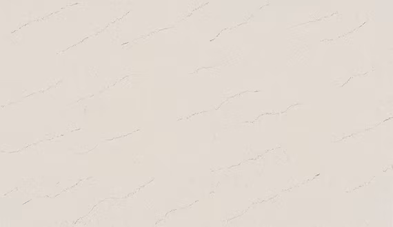One Quartz Carrara Veil countertops in soft white with delicate gray veining, perfect for kitchen countertops. One Quartz by Granite Guy Inc.