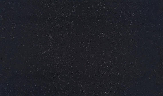 One Quartz Nightfall countertops in a deep black tone with subtle speckling, perfect for kitchen countertops. One Quartz by Granite Guy Inc.
