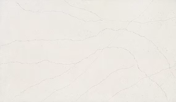 One Quartz Valor White countertops in a crisp white tone with delicate specks, perfect for kitchen countertops. One Quartz by Granite Guy Inc.