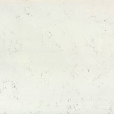 Silestone Quartz Ariel countertops with soft grey veining on a bright white base, perfect for kitchen countertops. Silestone quartz by Granite Guy Inc.
