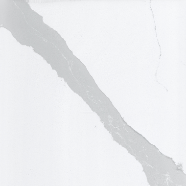 Silestone Quartz Bianco Calacatta countertops with bold gray pattern on a white base, perfect for kitchen countertops. Silestone quartz by Granite Guy Inc.
