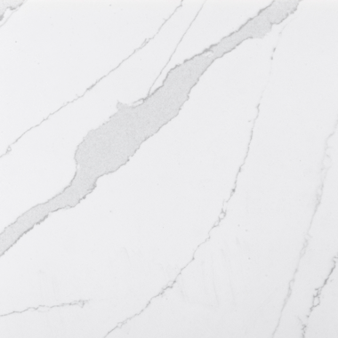 Silestone Quartz Classic Calacatta countertops with bold grey veining on a bright white base, perfect for kitchen countertops. Silestone quartz by Granite Guy Inc.