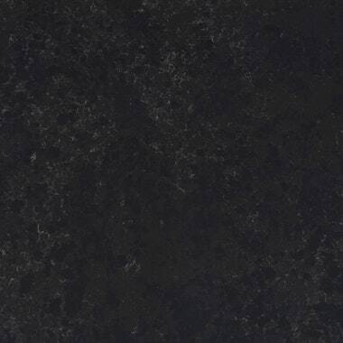 Silestone Quartz Corktown countertops in a deep black tone with subtle brown pattern, perfect for kitchen countertops. Silestone quartz by Granite Guy Inc.