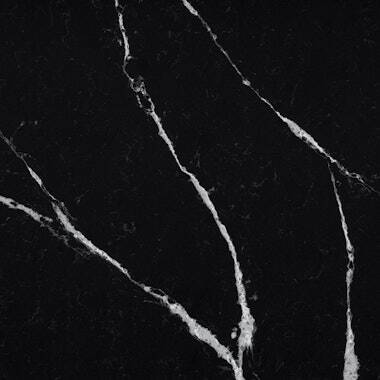 Silestone Quartz Et Marquina countertops with bold white veining on rich black quartz, perfect for kitchen countertops. Silestone quartz by Granite Guy Inc.