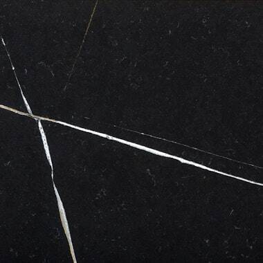 Silestone Quartz Et Noir countertops with bold white veining on deep black, perfect for kitchen countertops. Silestone quartz by Granite Guy Inc.