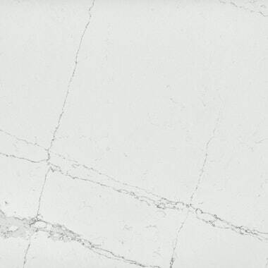 Silestone Quartz Ethereal Dusk countertops with soft gray veining on a white base, ideal for kitchen countertops. Silestone quartz by Granite Guy Inc.