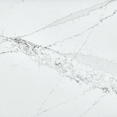 Silestone Quartz Ethereal Haze countertops with dynamic gray veining on white, perfect for kitchen countertops. Silestone quartz by Granite Guy Inc.