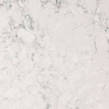 Silestone Quartz Helix countertops with cloudy grey veining on a soft white base, ideal for kitchen countertops. Silestone quartz by Granite Guy Inc.