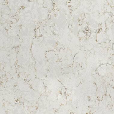 Silestone Quartz Lusso countertops with golden and grey marble-style veining, perfect for kitchen countertops. Silestone quartz by Granite Guy Inc.