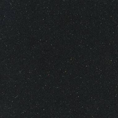 Silestone Quartz Night Tebas countertops in a rich black tone with subtle speckles, ideal for kitchen countertops. Silestone quartz by Granite Guy Inc.