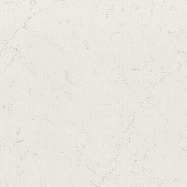 Silestone Quartz Persian White countertops with soft beige veining, ideal for kitchen countertops. Silestone quartz by Granite Guy Inc.