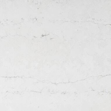 Silestone Quartz Raw A countertops in a clean white tone with faint linear veining, perfect for kitchen countertops. Silestone quartz by Granite Guy Inc.